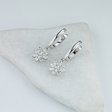 Серьги из белого золота с бриллиантами (изготовление)