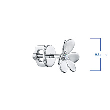 Пусеты из серебра с бриллиантом