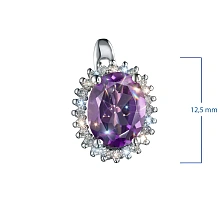 Серьги из белого золота с аметистами и бриллиантами