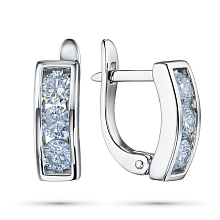 Серьги из белого золота c бриллиантами