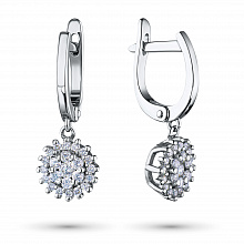 Серьги из белого золота с бриллиантами (изготовление)