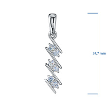 Подвеска из серебра c бриллиантами