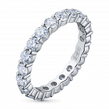 Кольцо из белого золота с бриллиантами (изготовление)