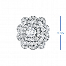 Серьги из белого золота с бриллиантами (изготовление)