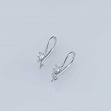 Серьги из белого золота с бриллиантами (изготовление)