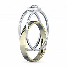 Кольцо из комбинированного золота с бриллиантом (изготовление)