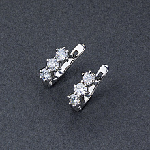 Серьги из комбинированного золота с бриллиантами (изготовление)