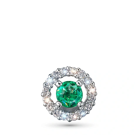 Подвеска из серебра с изумрудом