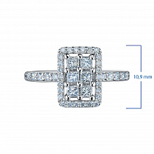 Кольцо из белого золота с бриллиантами (изготовление)