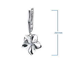 Серьги из серебра с бриллиантом