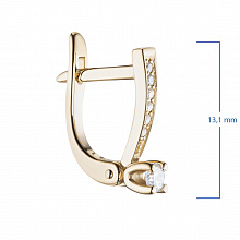 Серьги из желтого золота с бриллиантами (изготовление)