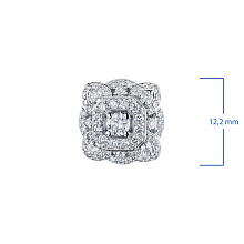 Пусеты из белого золота с бриллиантами (изготовление)