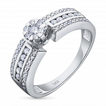 Кольцо из белого золота с бриллиантами (изготовление)