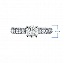 Кольцо из белого золота с бриллиантами (изготовление)