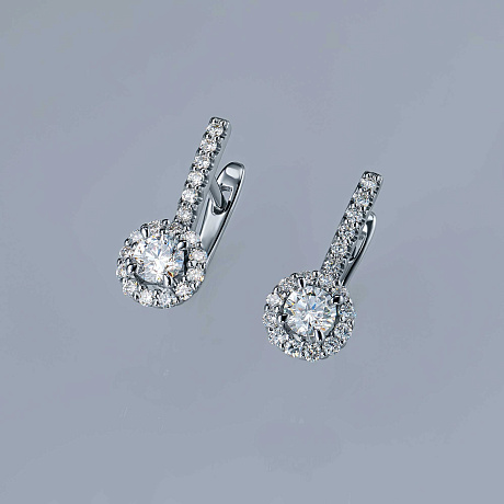 Серьги из белого золота