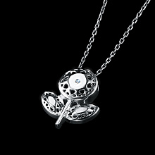 Подвеска из серебра с бриллиантом выращенным