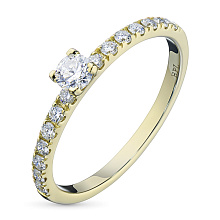 Кольцо из желтого золота с бриллиантами