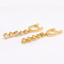 Серьги из желтого золота с бриллиантами (изготовление)