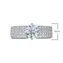 Кольцо из белого золота c бриллиантами