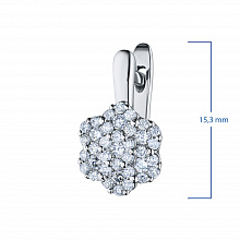 Серьги из белого золота с бриллиантами (изготовление)