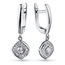 Серьги из белого золота с бриллиантами