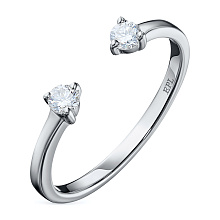 Кольцо из серебра c бриллиантами