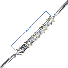 Браслет из белого золота с бриллиантами (изготовление)