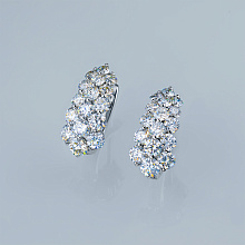 Серьги из белого золота c бриллиантами