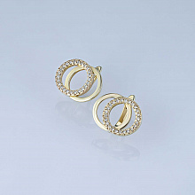 Серьги из желтого золота с бриллиантами (изготовление)