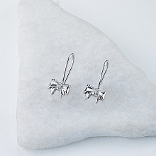 Серьги из белого золота с бриллиантами (изготовление)