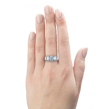 Кольцо из белого золота c бриллиантами