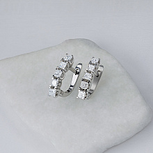 Серьги из белого золота с бриллиантами (изготовление)