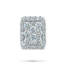 Подвеска из белого золота c бриллиантами выращенными