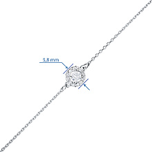 Браслет из белого золота (изготовление) с бриллиантом