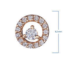 Классическая подвеска из красного золота с бриллиантами