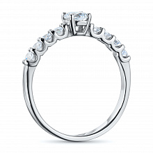 Кольцо из белого золота c бриллиантами