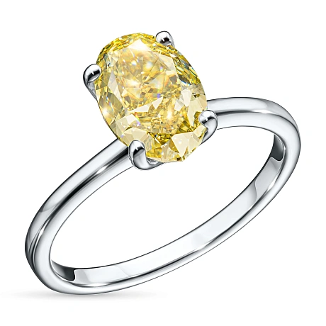 Классическое кольцо из белого золота