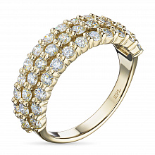 Кольцо из желтого золота с бриллиантами (изготовление)