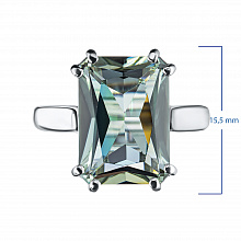 Кольцо из серебра с празиолитом (изготовление)