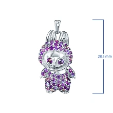 Подвеска из серебра с аметистами