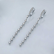 Серьги из белого золота c бриллиантами