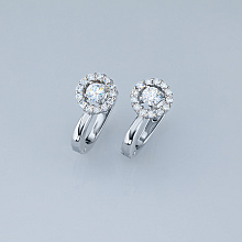 Серьги из белого золота с бриллиантами (изготовление)