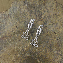 Серьги из серебра (изготовление) с бриллиантом