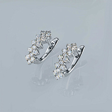 Серьги из белого золота c бриллиантами