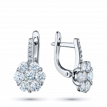 Серьги из белого золота с бриллиантами (изготовление)