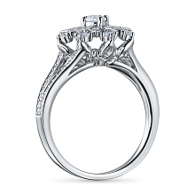 Кольцо из белого золота c бриллиантами