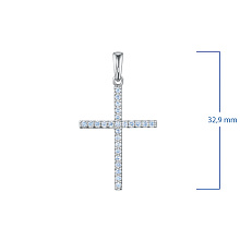 Подвеска из серебра c бриллиантами