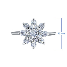 Кольцо из белого золота с бриллиантами