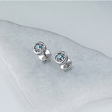 Пусеты из белого золота (изготовление) с бриллиантами