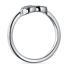 Кольцо из серебра c бриллиантами